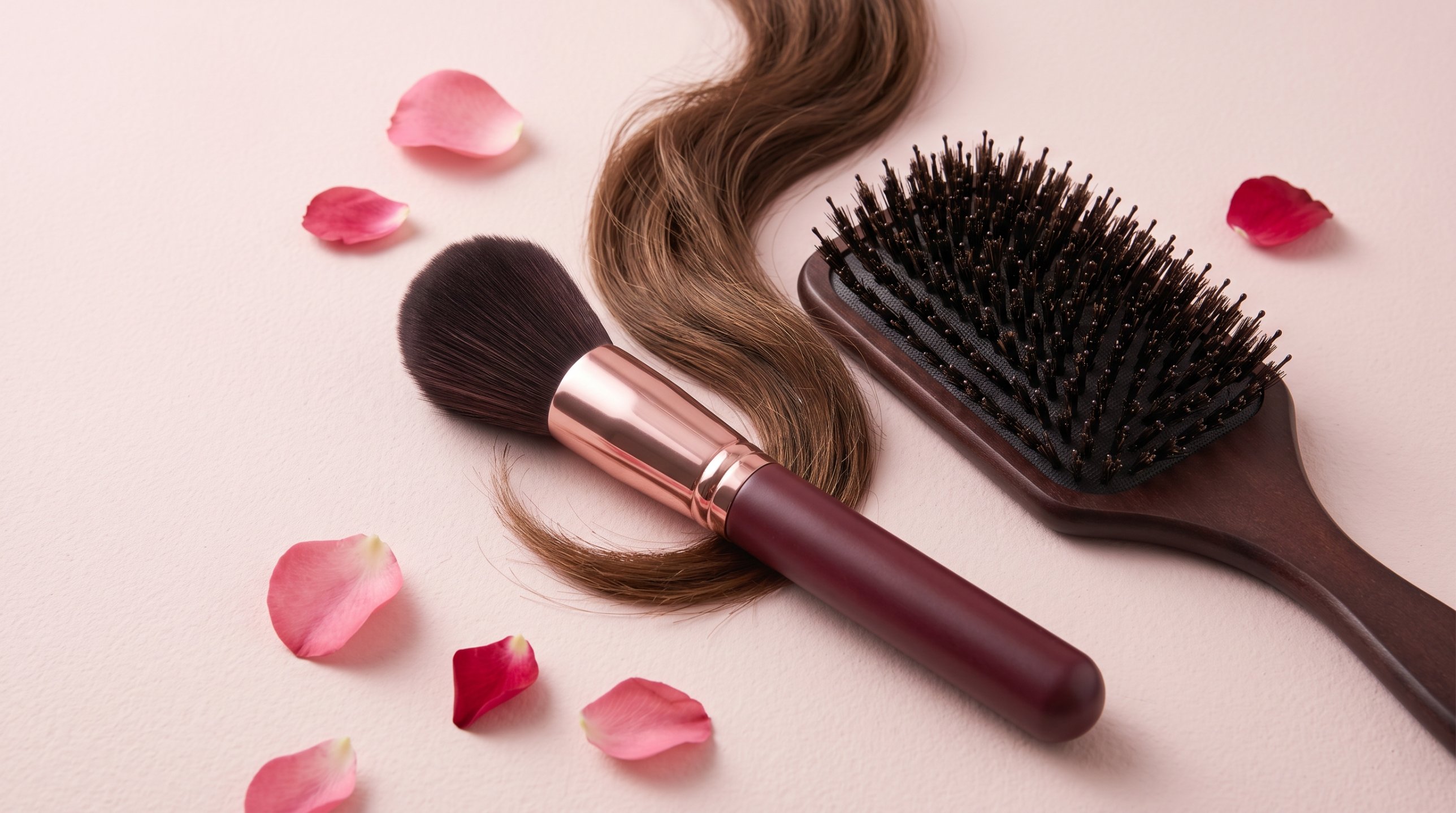 فرشاة وخصلة شعر